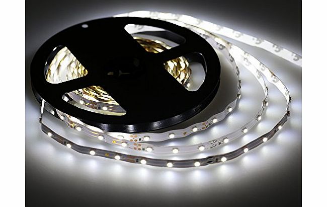 DC 12V Cool White 5M (16.4ft) 300 LED Strip Light Flexiable TAPE RIBBON/ 5 Metres with 300 SMD LEDs-- IDEAL FOR KITCHENS, HOME LED LIGHTING, BARS, RESTAURANTS