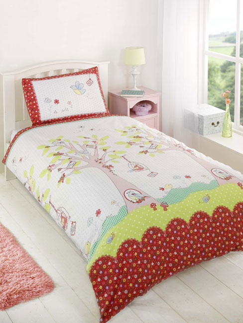 Sweet Little Birdies Single Duvet Cover and