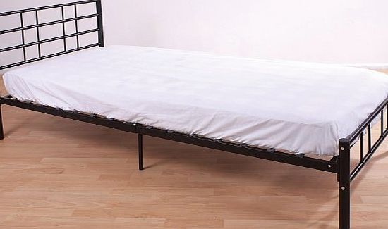 GFW Morgan Black 3 Single Bed Frame Black Metal