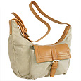 Gianfranco Ferre Front Pocket Compact Canvas Hobo Bag