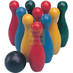 s Wooden Mini Skittles Game