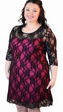 Plus Size Lace Bodycon Party Dress