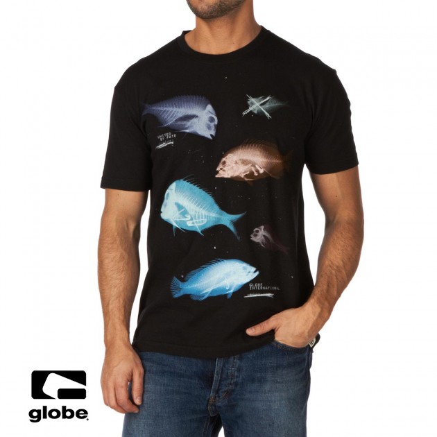 Mens Globe Dead Herring T-Shirt - Black