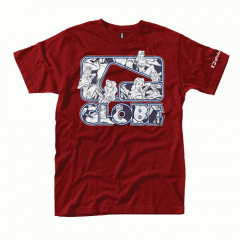 Mens GLOBE Trademark Tee Red