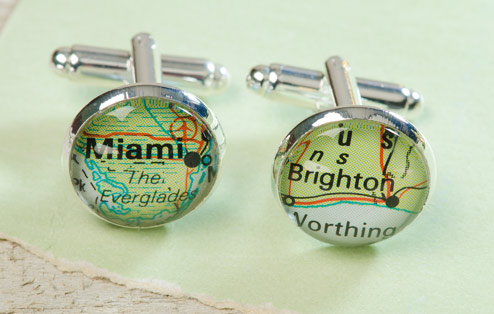 Personalised Map Cufflinks