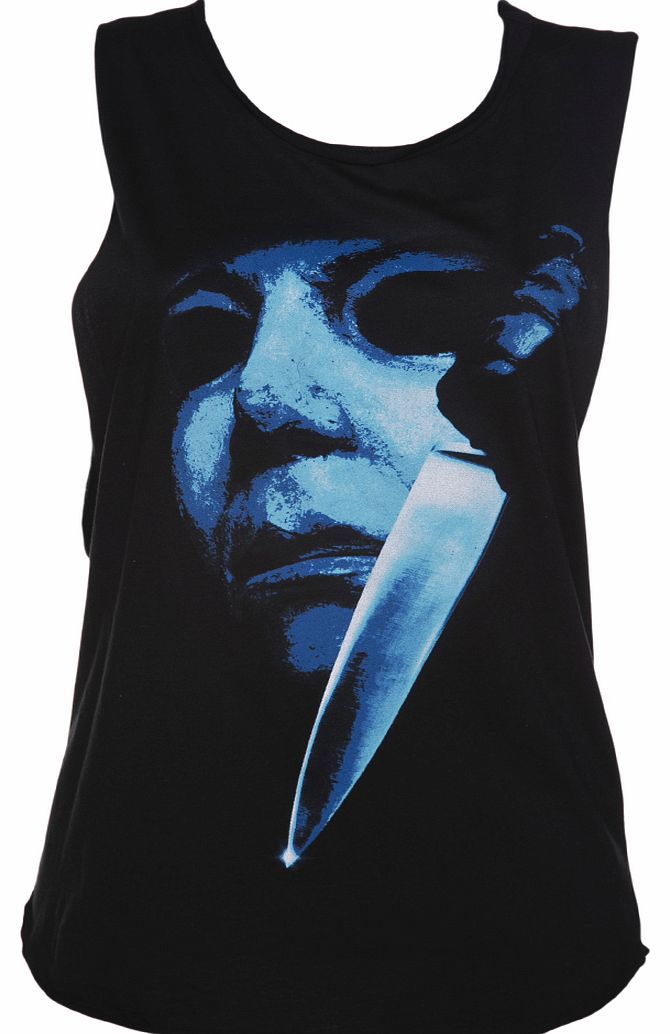 Ladies Halloween Michael Myers Slash Back Tank