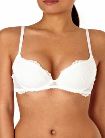 Superboost Plunge White Lace Bra Plunge Womens Bra White 42E