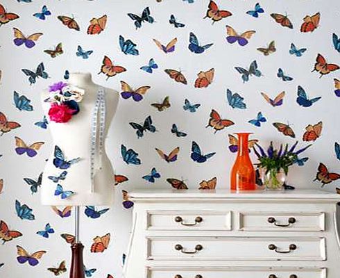 & Brown Flutterby Wallcovering By Julien