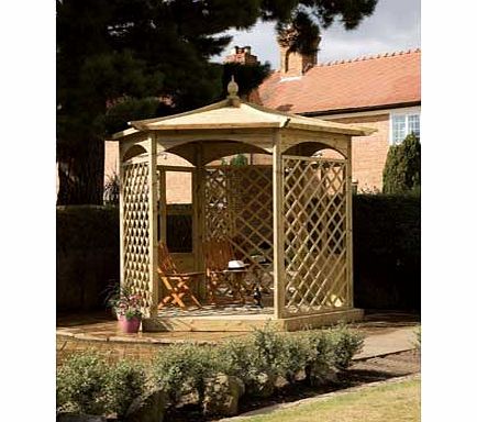 Grange Fencing Budleigh Hexagonal Gazebo Dressed A