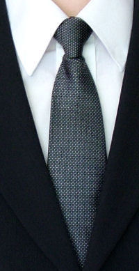 Black Square Clip On Tie