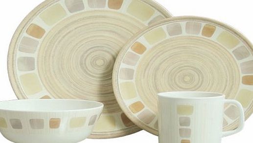 Grove Pebbles 16 Piece Melamine Tableware Set