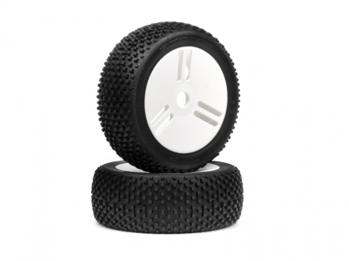 GRP Gandini 1:8 Buggy Grip A-Soft On White Dish Wheel (1Pr)