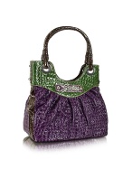 Comet - Multicolor Croco Patent Eco-Leather Tote