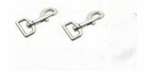 HandyStraps 2 x 25mm metal Trigger Swivel Hooks Dog lead type