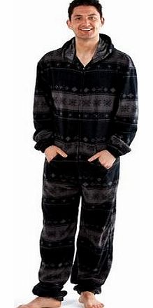 D6-9744A- Mens Aop Onesie Suit Fairisle Print. S/M -Grey