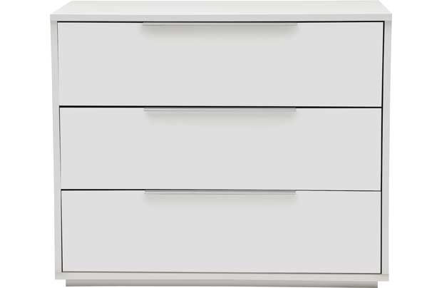 Bergen 3 Drawer Chest - White