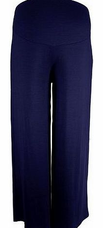 Maternity Palazzo Trouser - Jersey, Navy Navy 12