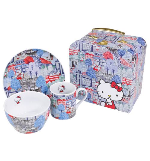 Hello Kitty Liberty London 3 Piece Dinner Set In