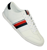 Bergamo White and Red Trainers