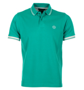 Byron Jade Green and White Polo Shirt