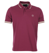 Byron Wine and Beige Polo Shirt