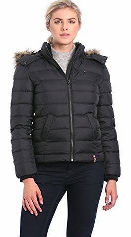 Womens Martina Bomber Down Long Sleeve Coat, Tommy Black, Size 14 (Manufacturer Size:Large)