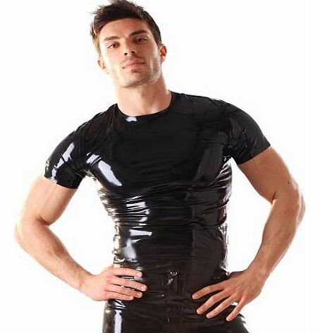 Rubber T-Shirt Black - Sexy Fetish - Medium