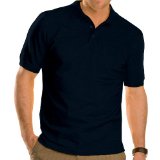 Hanes Trophy Polo, Black, L