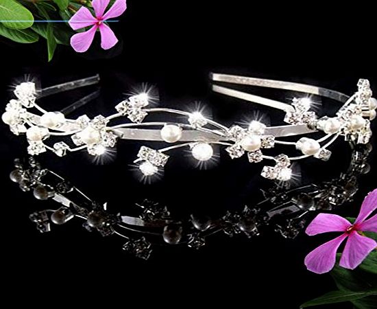 Hotportgift NEW Fashion Wedding Bridal Accessories Crystal Pearl Tiaras Headbands Hairband