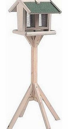 Bird Table Foodstore House Free Standing Wooden Table Wild Garden Birds Renewable Wood