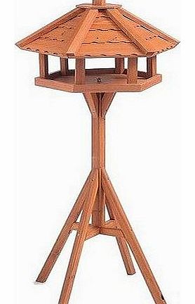 Bird Table House Free Standing Wooden Table Wild Garden Birds Renewable Wood