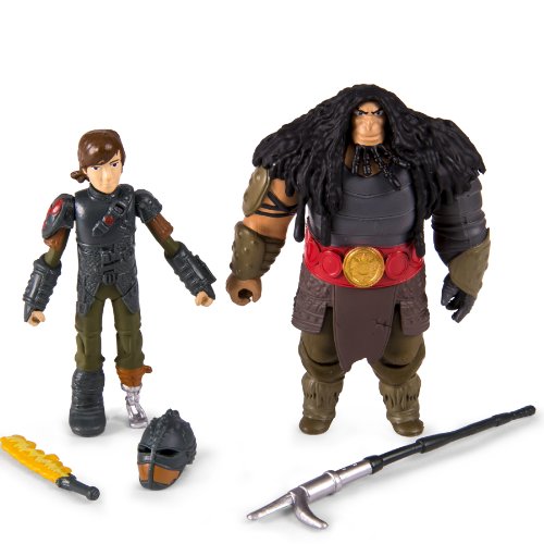  2 Viking Warriors - Hiccup Vs. Drago Figures