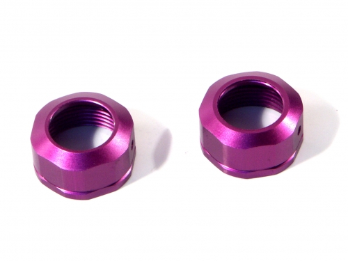 HPi Shock Cap 12x13x0.8mm (2Pcs/Purple/Grooved)