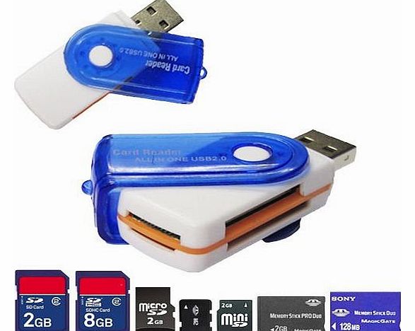 HUMLIN ALL IN 1 USB STICK MULTI MEMORY CARD READER SD MINI SDHC MS MIRO M2 TF MMC