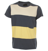 Vio Dress Blues Melange Stripe T-Shirt