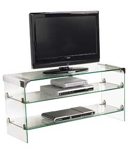 Contour Clear Glass TV Unit