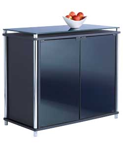 Matrix Black Glass Sideboard