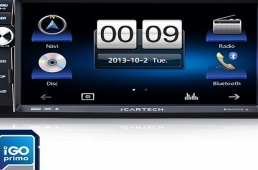 ICARTECH iCar-Tech Aurora 2 7-Inch High-Speed Satellite Navigation Car Radio Navigation Package with iGo Prem