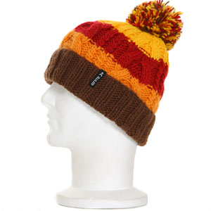 Chunky Stripe Bobble beanie