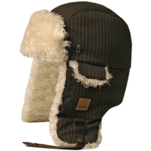 IGNITE Mens IGNITE Chapfur 2 Hat Choc Pinstripe