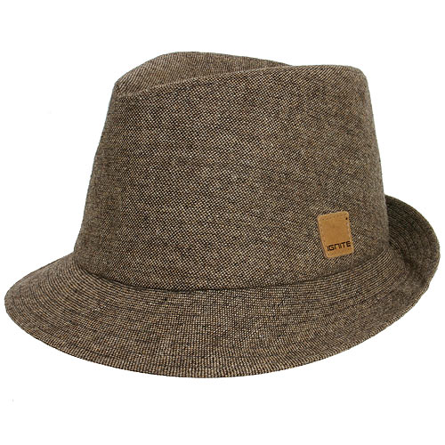 IGNITE Mens IGNITE Montecristo Trilby Hat Sand Tweed