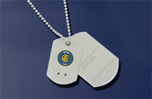 Inter Milan Small Logo Double Dog Tag - Silver