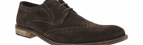 mens ikon dark brown poster pace brogue shoes