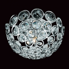 Globe Strass Crystal and Chrome Wall Light