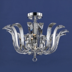 Modena 6 Light Semi Flush Chrome Ceiling Light