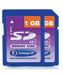 1GB SD Card Twin Pack