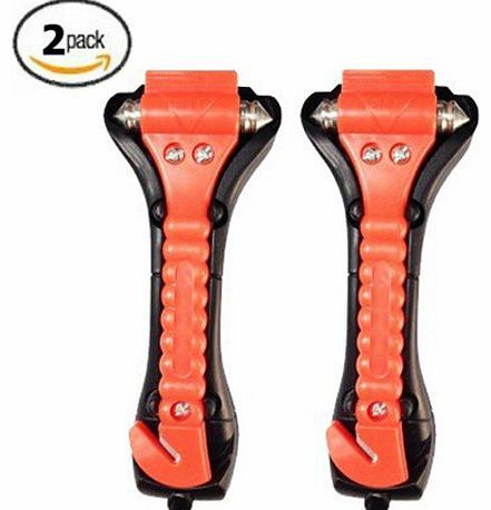 Car Emergency Escape Window Break Hammer Safety Seat Belt Cutter Tool, 2 Pack (Big)