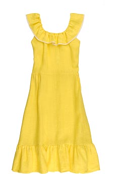 Linen ruffle sundress