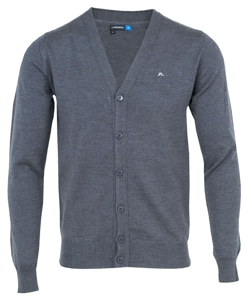 Lymac Merino Cardigan Grey Melange