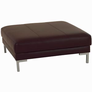 Maestro Leather Footstool- Chocolate